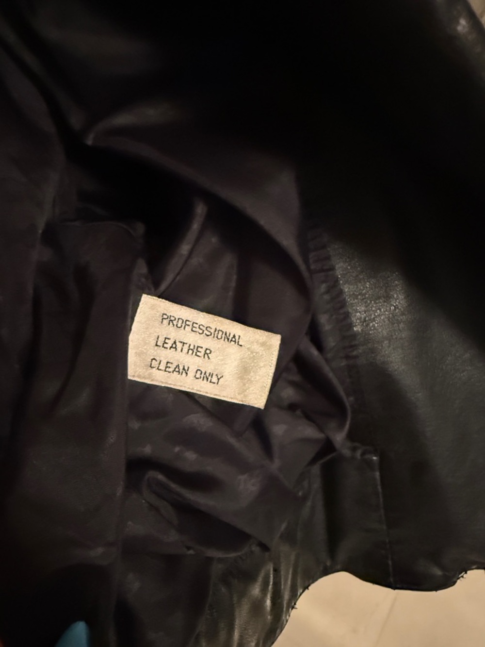 Wilson Genuine Black Leather Blazer Jacket, Size L - Picture 9 of 12